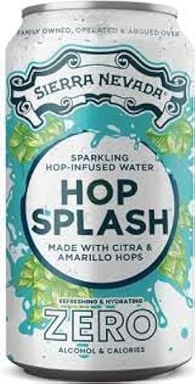 Sierra Nevada Brewing Hop Splash (Pack of 48 Cans) (2 Cases) Sparkling Hop-Infused Water No alcohólico 48pk Cans, 12oz 815250411