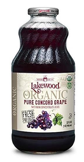Lakewood Organic PURE Concord Grape Juice, 32 Fl Oz, Pa