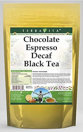 Chocolate Espresso Decaf Negro Tea (50 tea bolsas, ZIN: