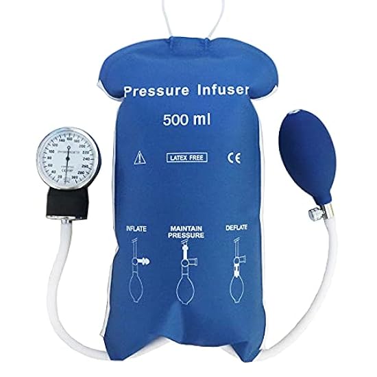 Greatmade Pressure Infusion Bag, with Pressure Gauge, 5