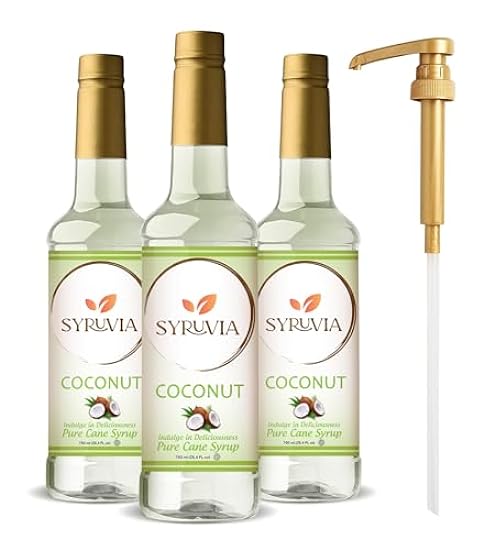Syruvia Coconut Café Syrup – 25.4 fl oz – Syrup for Caf