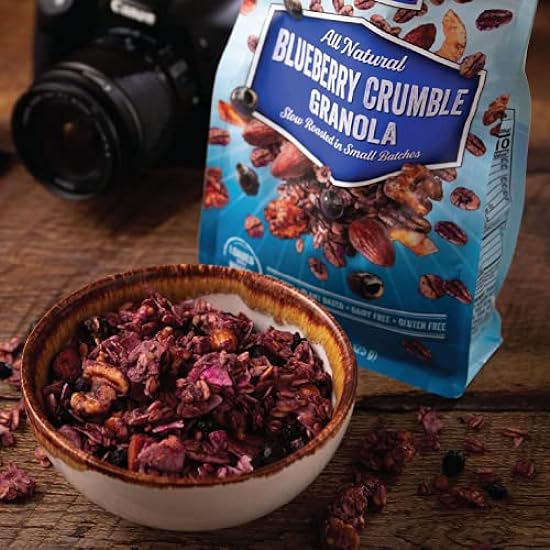 NutHouse! Granola Company - Premium Blueberry Crumble Granola | Certified Gluten-Free, Non-GMO, Kosher | Vegan, Soy-Free | 10 lb. Bolsa a granel (1-Pack) 353549566