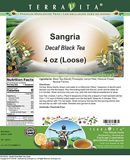 Sangria Decaf Negro Tea (Loose) (4 oz, ZIN: 535702) - 2 Pack 555977608