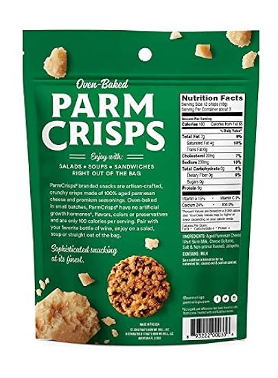 ParmCrisps – Jalapeno Cheese Parm Crisps, Made Simply with 100% REAL Cheese | Healthy Keto Snacks, Low Carb, High Protein, Sin gluten, Oven Baked, Keto-Friendly | 1.75 Oz (Pack of 12) 285151485