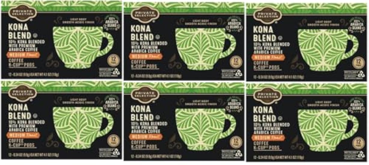 Pack of 6 Private Selection Kona Blend Medium Roast Caf