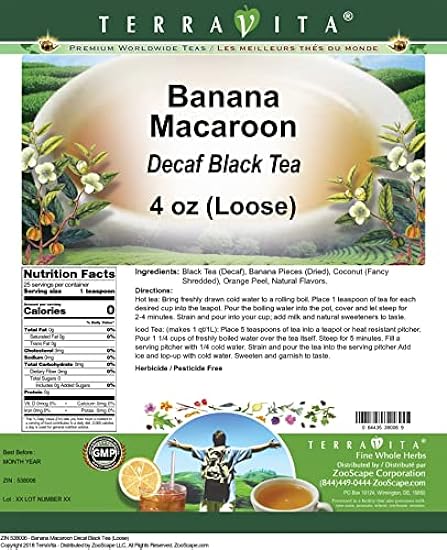 Banana Macaroon Decaf Negro Tea (Loose) (4 oz, ZIN: 538006) - 3 Pack 693804181