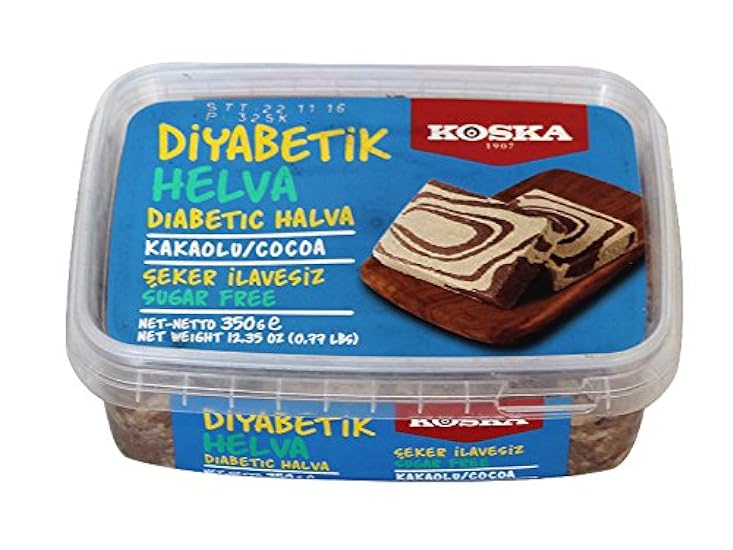 Koska Diabetic Halva with Pistachio 350 Gr / 12.35 Oz (