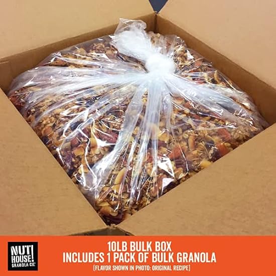 NutHouse! Granola Company - Premium Blueberry Crumble Granola | Certified Gluten-Free, Non-GMO, Kosher | Vegan, Soy-Free | 10 lb. Bolsa a granel (1-Pack) 353549566