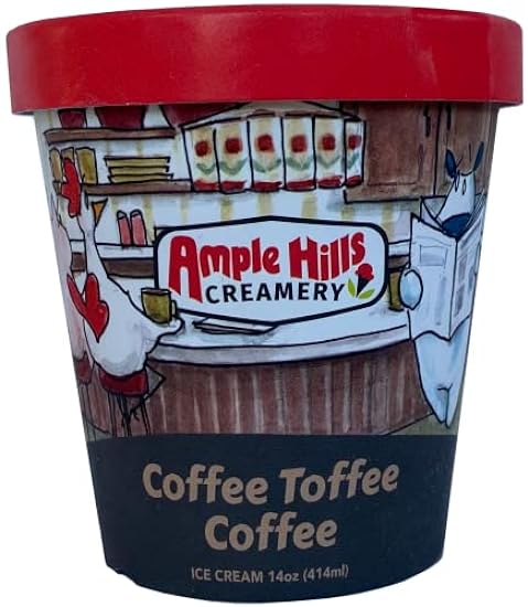 Ample Hills Ice Cream 14 oz. (Pack of 8) (Café Toffee C
