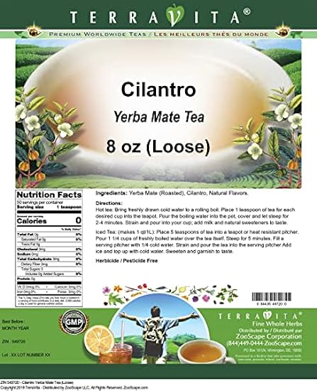 Cilantro Yerba Mate Tea (Loose) (8 oz, ZIN: 549720) - 3 Pack 79011557