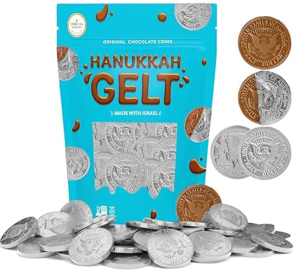 Chocolate negro Coins, Hanukkah Gelt, Silver Coins, Mad