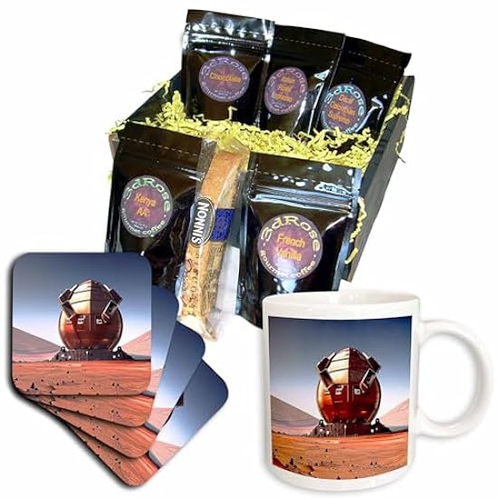 3dRose Fantasy shelter on Mars planet. Solar system... - Café Gift Baskets (cgb-377054-1) 882202770
