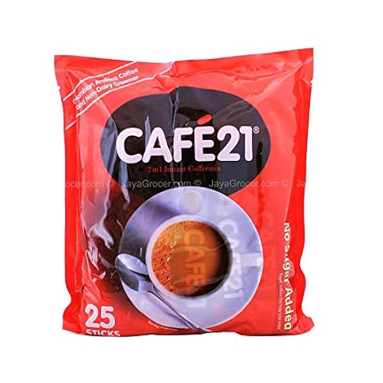 6 Pack Cafe21 - 2 in 1 Instant Cafémix Sin azucar Added (6 x 25 Sachets) Free Express Delivery 140139135