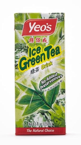 Yeo´s Iced Verde Tea Drink, 8.5 Oz (Pack of 24) Ca