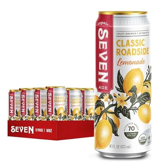 SevenTeas Classic Lemonade, 16 OZ (Pack of 12 Cans), Or